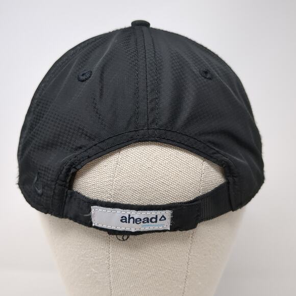 IGA Strapback Hat Black One Size Embroidered Logo Adjustable Ahead - Picture 6 of 9